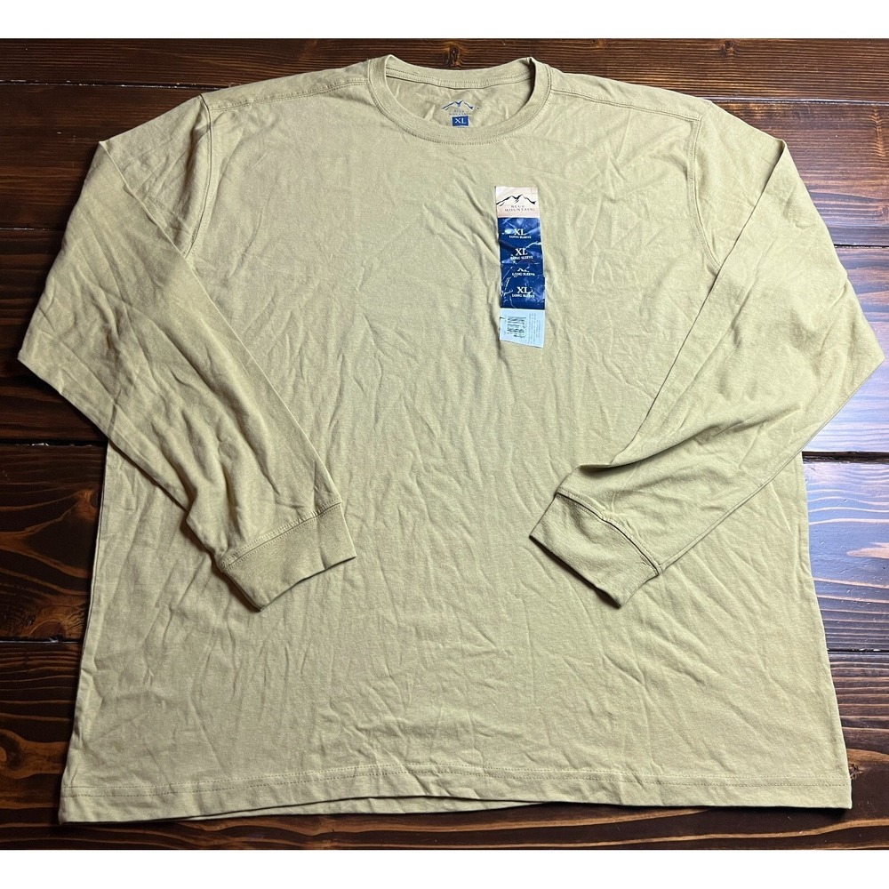 Blue Mountain Shirt, Men's Size XL, Gold, Long, Sleeve NWT